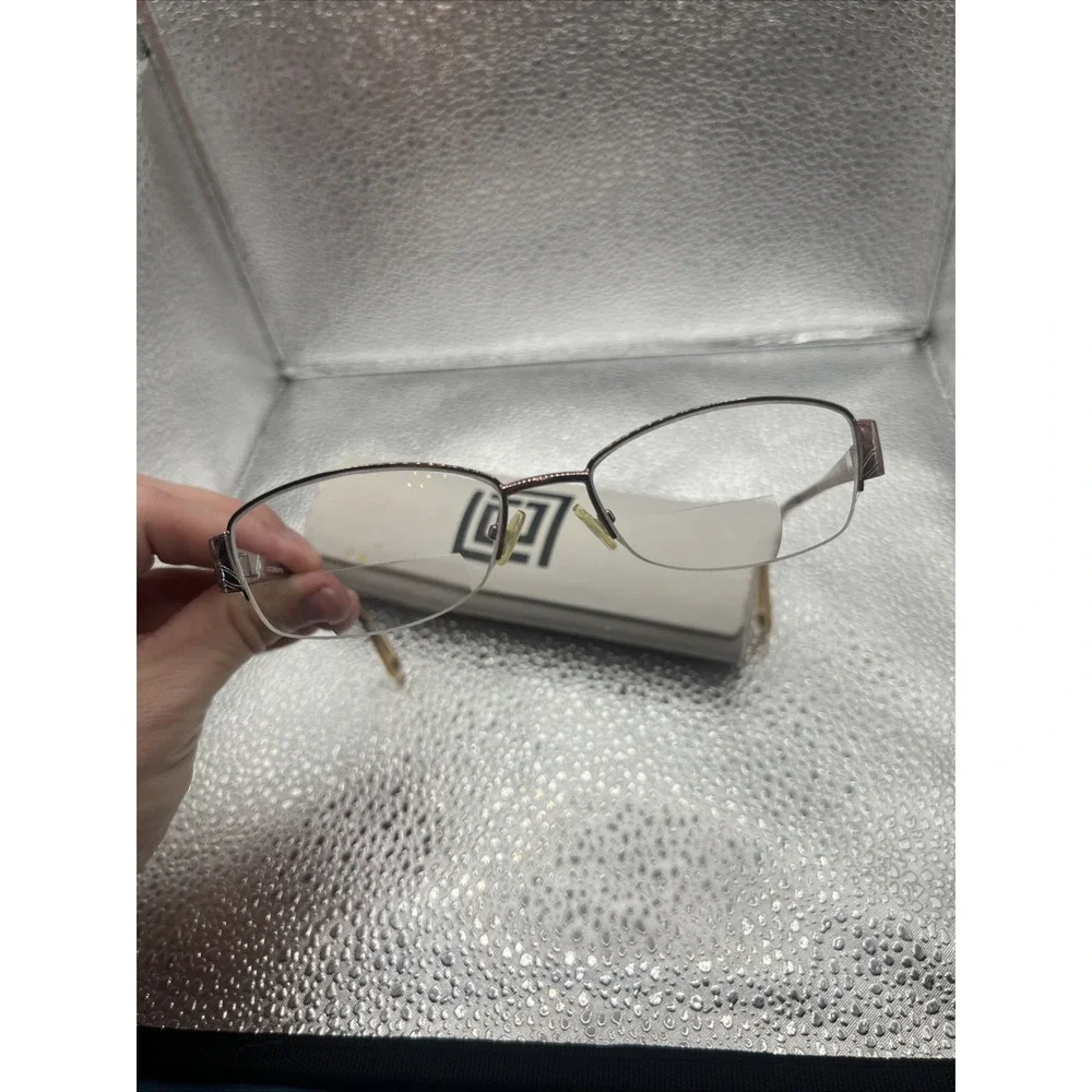 Liz Claiborne Eyeglasses Frame L319-68Q Women's Rose Gold Half Rim 53-17-135
